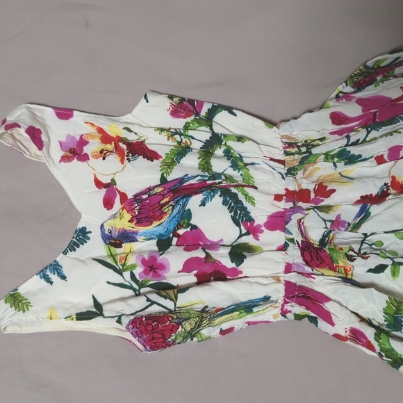 NWOT KAINKU HANDMADE size 3T/4T little girls BIRDS OF PARADISE dress - Picture 6 of 6